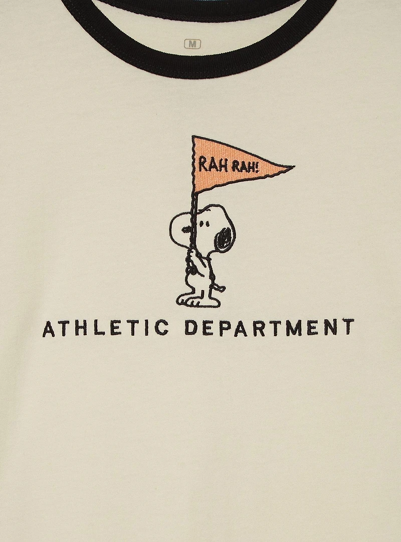 Peanuts Snoopy Athletic Department Women's Ringer T-Shirt - BoxLunch Exclusive