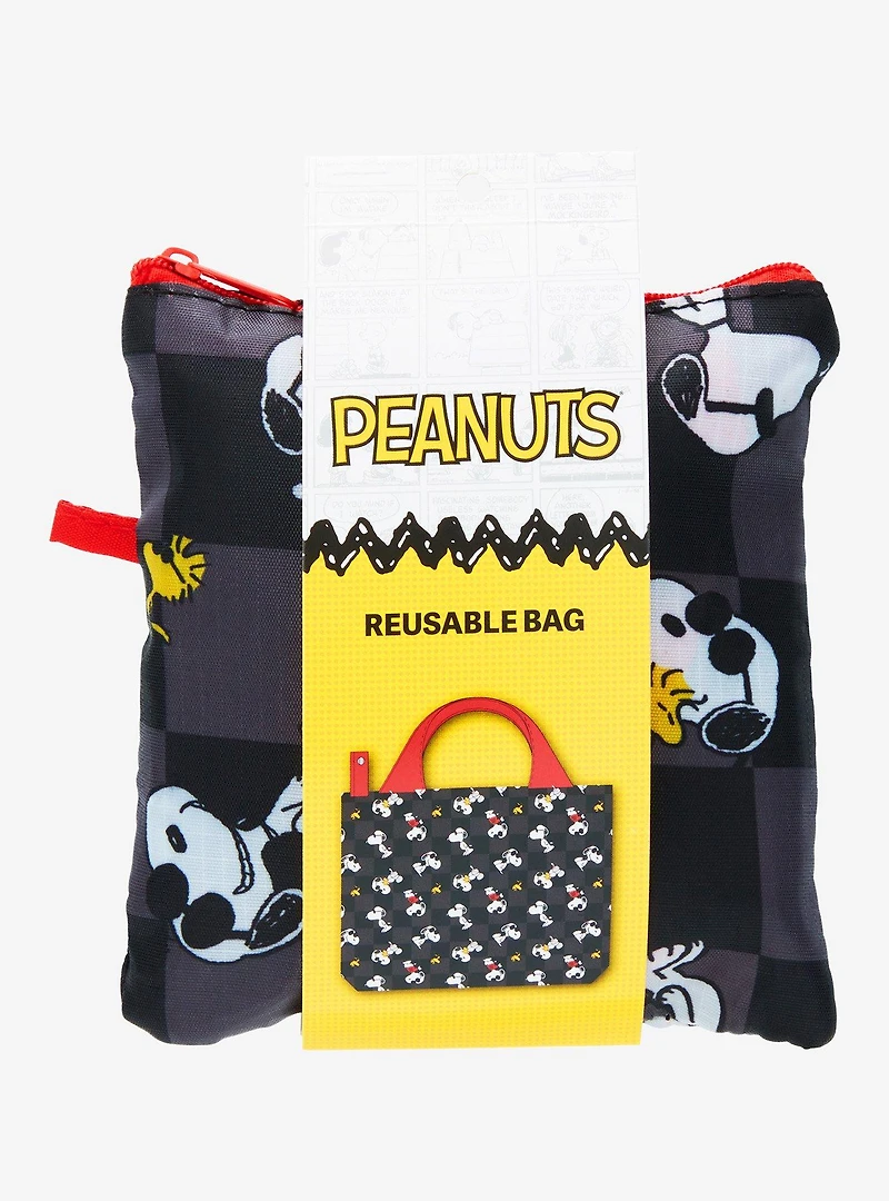 Peanuts Woodstock and Snoopy Joe Cool Allover Print Reusable Tote Bag — BoxLunch Exclusive