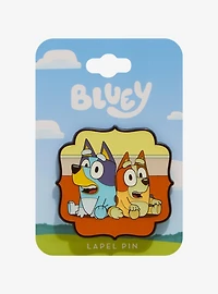 Bluey Bingo & Bluey Perched Enamel Pin — BoxLunch Exclusive
