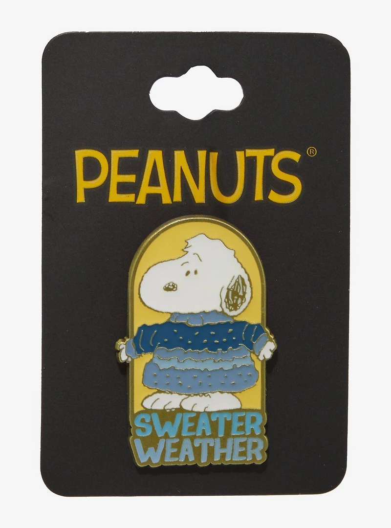 Peanuts Snoopy Sweater Weather Enamel Pin — BoxLunch Exclusive