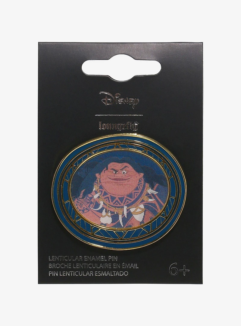 Loungefly Disney Moana 2 Maui Lenticular Portrait Enamel Pin - BoxLunch Exclusive