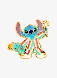 Loungefly Disney Lilo & Stitch Holiday Pajamas Stitch Enamel Pin - BoxLunch Exclusive