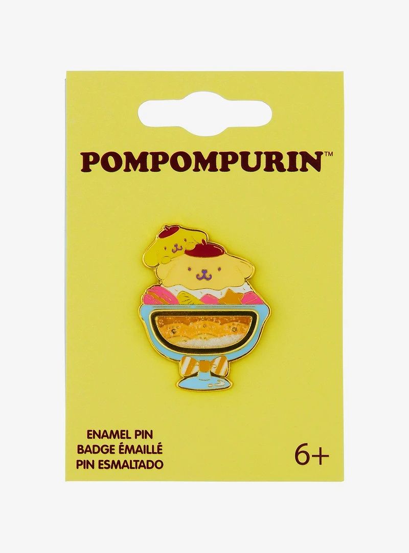 Loungefly Sanrio Pompompurin Ice Cream Sundae Glitter Enamel Pin — BoxLunch Exclusive