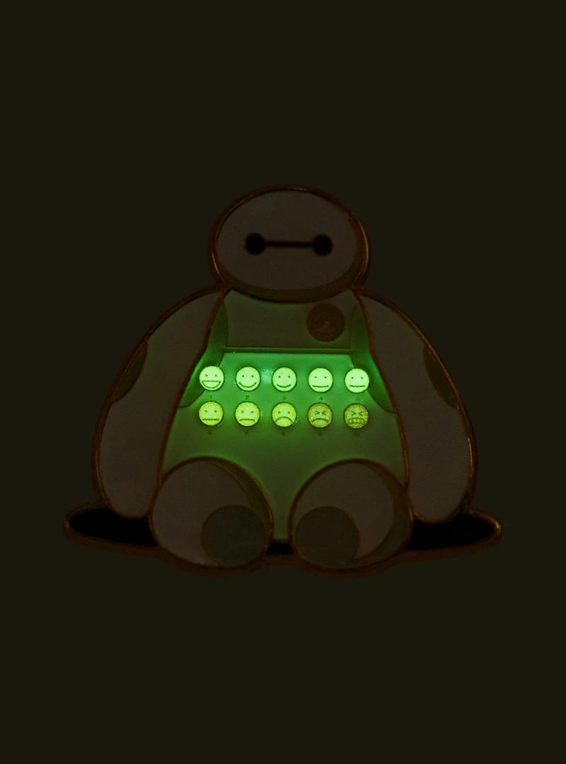 Disney Big Hero 6 Baymax Pain Scale Glow-in-the-Dark Enamel Pin