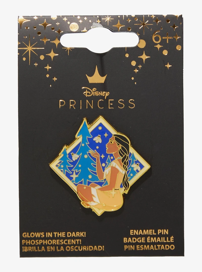 Loungefly Disney Pocahontas Night Sky Glow-in-the-Dark Enamel Pin