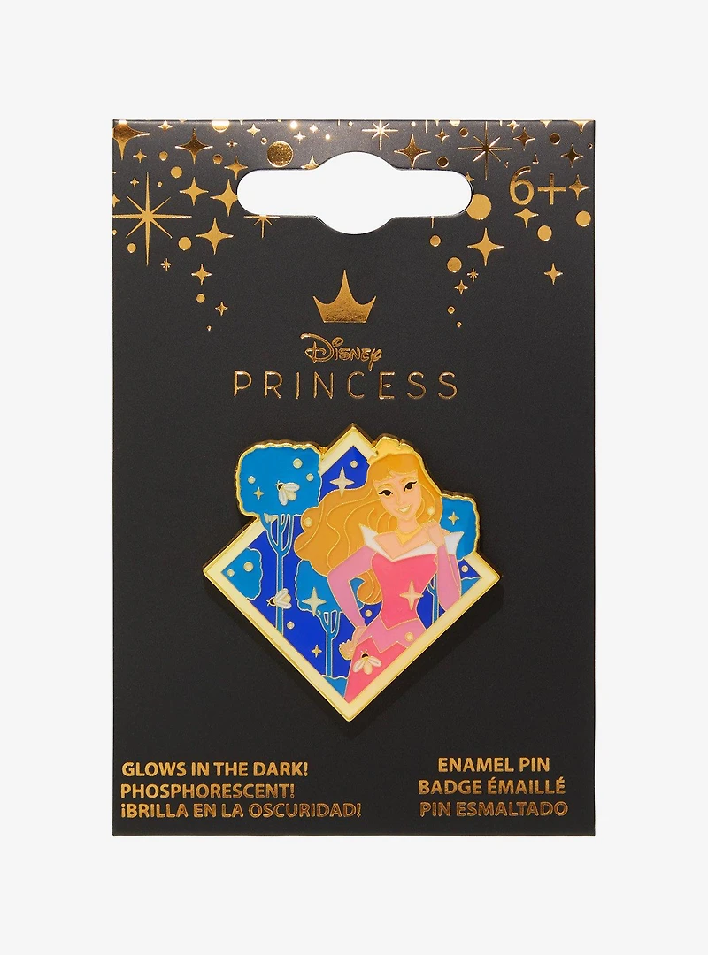 Loungefly Disney Sleeping Beauty Aurora Frame Glow-in-the-Dark Enamel Pin