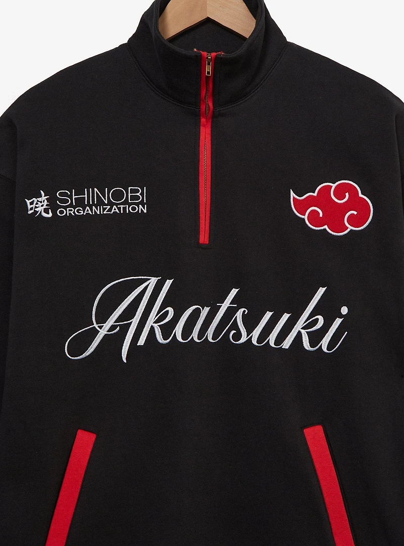 Naruto Shippuden Akatsuki Quarter-Zip Sweatshirt - BoxLunch Exclusive