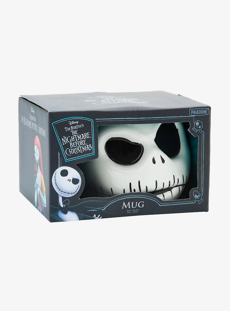 Disney The Nightmare Before Christmas Jack Skellington Sculpted Skull Mug