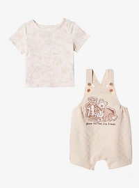 Disney Winnie the Pooh Characters Quilted Infant T-Shirt & Overall Set - BoxLunch Exclusive