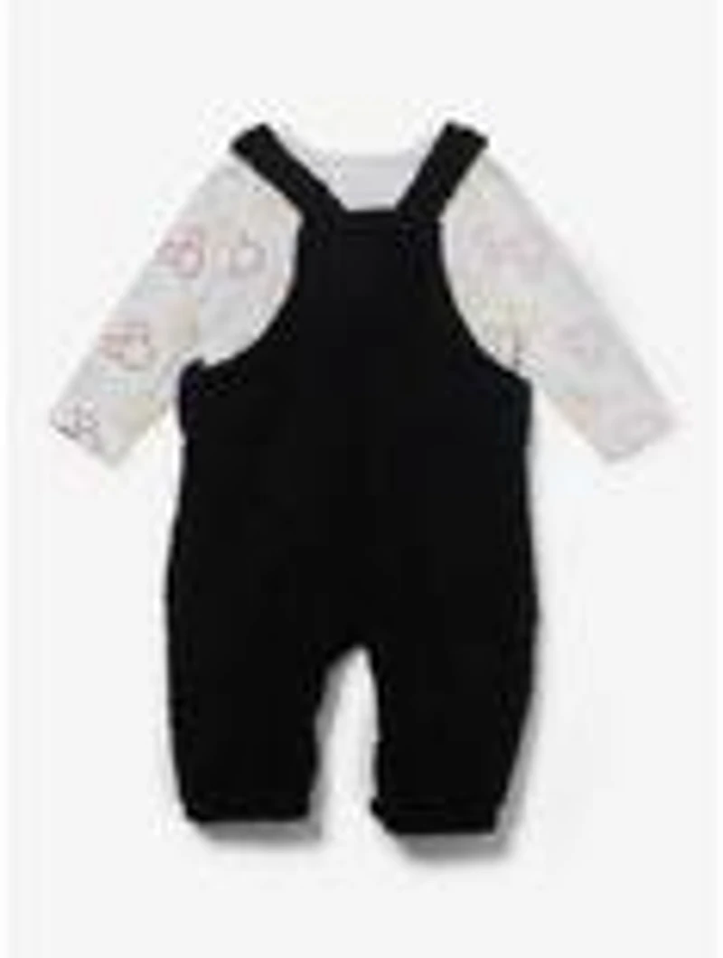 Disney Mickey Mouse Sherpa Infant Long Sleeve T-Shirt & Overall Set