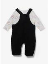 Disney Mickey Mouse Sherpa Infant Long Sleeve T-Shirt & Overall Set