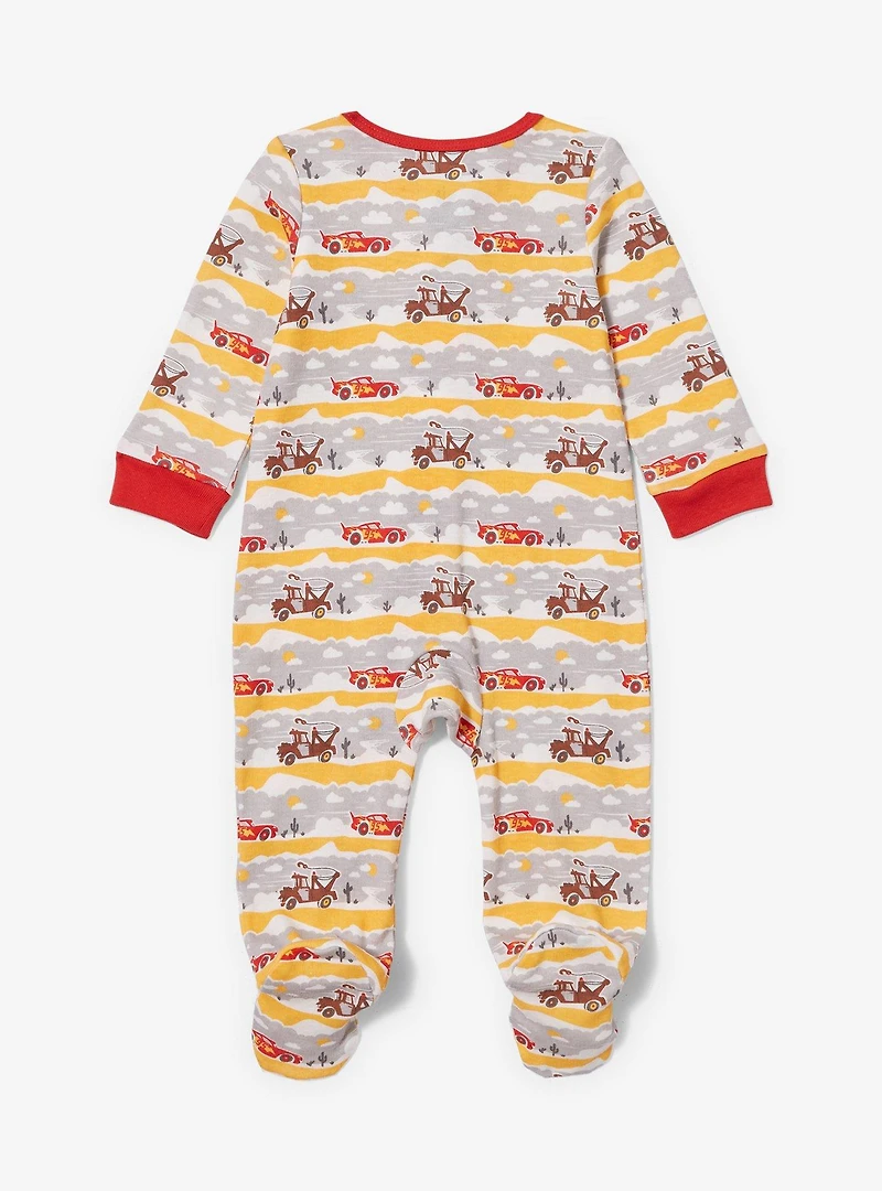 Disney Pixar Cars Lightning McQueen & Mater Horizontal Allover Print Infant One-Piece