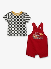 Disney Pixar Cars Lightning McQueen Quilted Infant T-Shirt & Overall Set