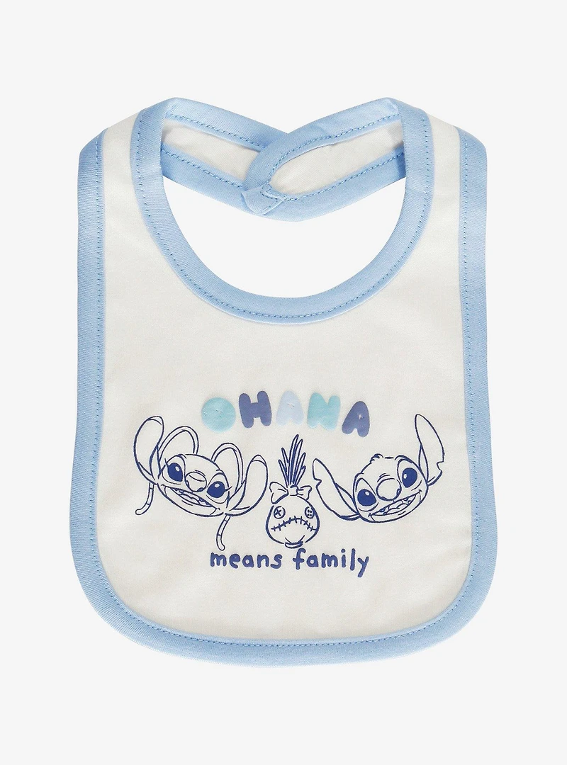 Disney Lilo & Stitch Angel & Stitch Blue Bib Set
