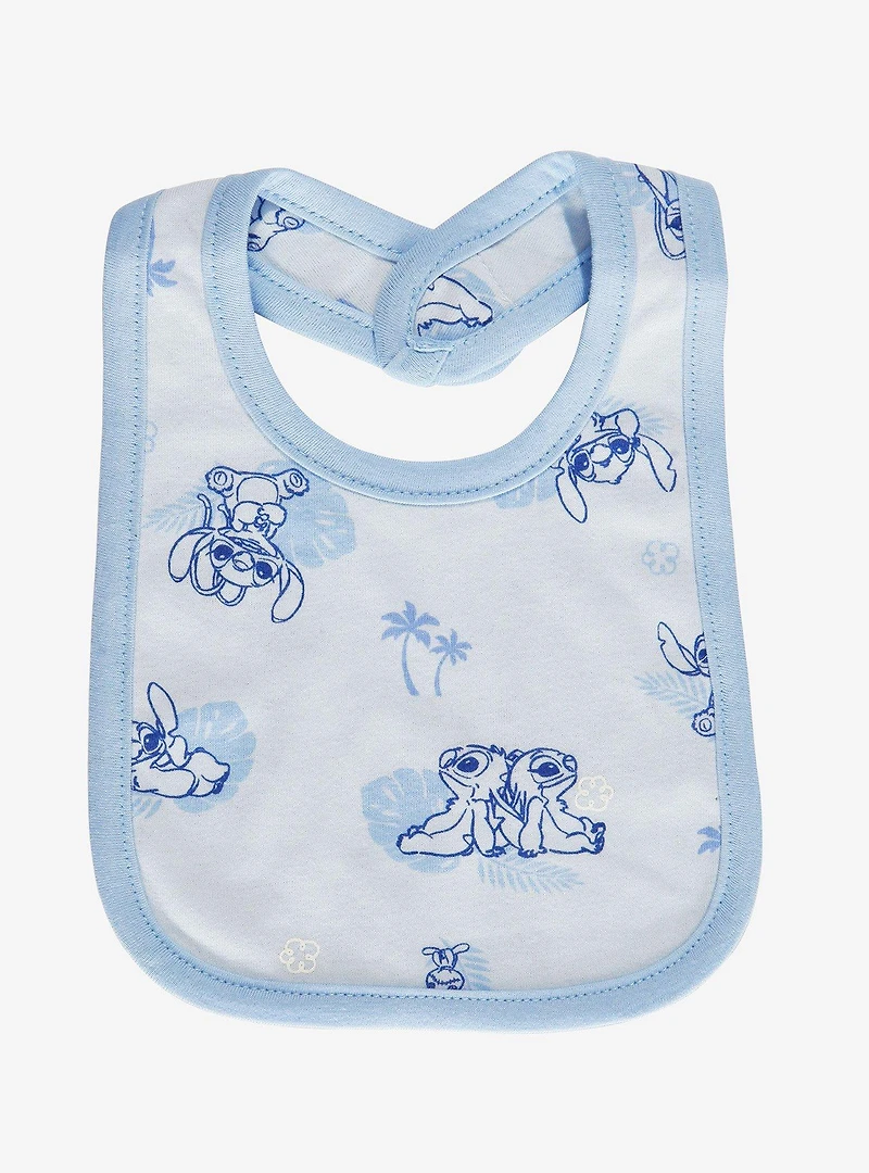 Disney Lilo & Stitch Angel & Stitch Blue Bib Set