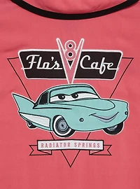 Disney Pixar Cars Flo's Cafe Women's Cropped Woven Button-Up — BoxLunch Exclusive