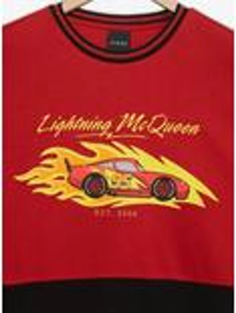 Disney Pixar Cars Lightning McQueen Panel Crewneck — BoxLunch Exclusive