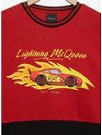 Disney Pixar Cars Lightning McQueen Panel Crewneck — BoxLunch Exclusive