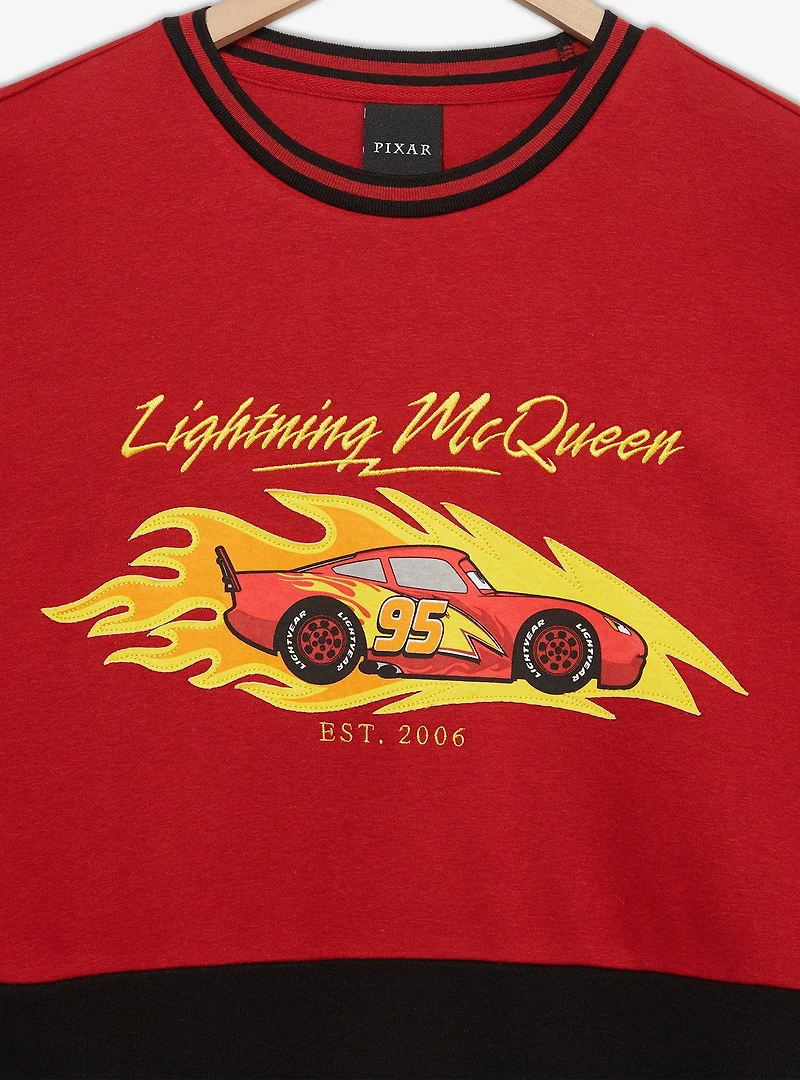 Disney Pixar Cars Lightning McQueen Panel Crewneck — BoxLunch Exclusive