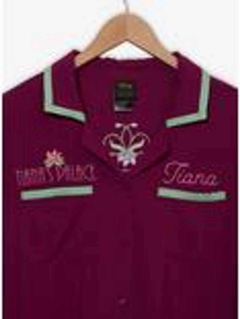 Disney the Princess and Frog Tiana's Palace Women's Plus Cropped Woven Button-Up — BoxLunch Exclusive