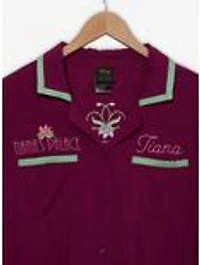 Disney the Princess and Frog Tiana's Palace Women's Plus Cropped Woven Button-Up — BoxLunch Exclusive