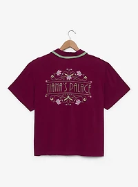 Disney the Princess and Frog Tiana's Palace Women's Plus Cropped Woven Button-Up — BoxLunch Exclusive