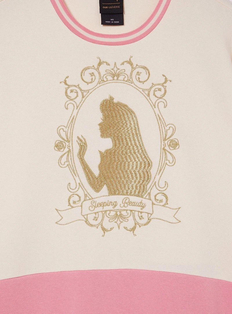 Her Universe Disney Sleeping Beauty Aurora Silhouette Panel Color Block Crewneck — BoxLunch Exclusive
