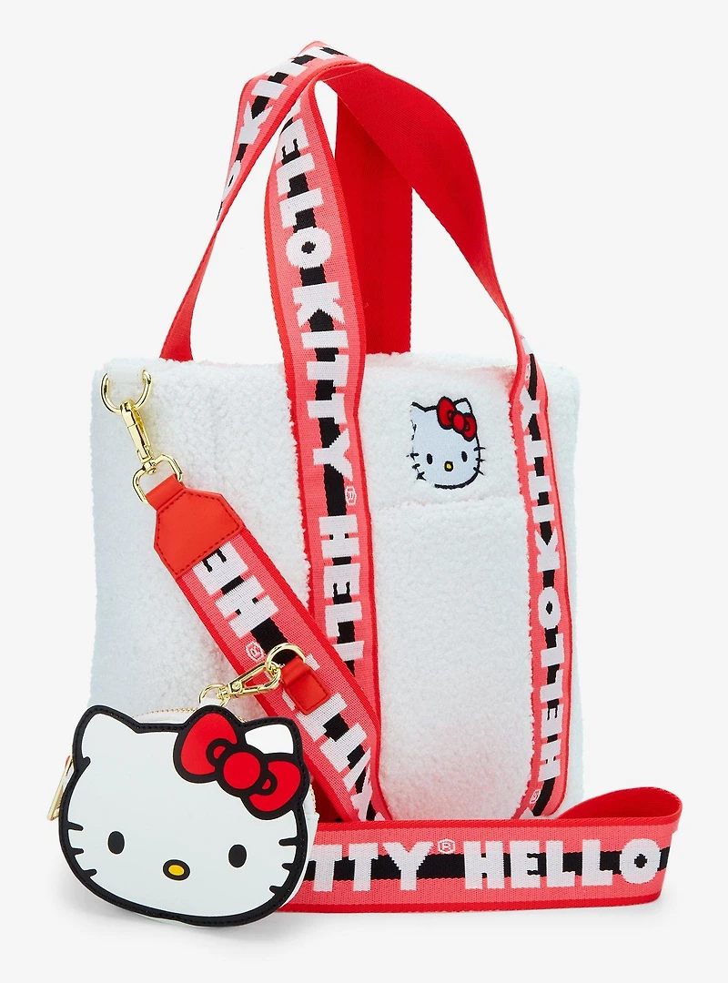 Loungefly Sanrio Hello Kitty Sherpa Tote with Coin Purse - BoxLunch Exclusive