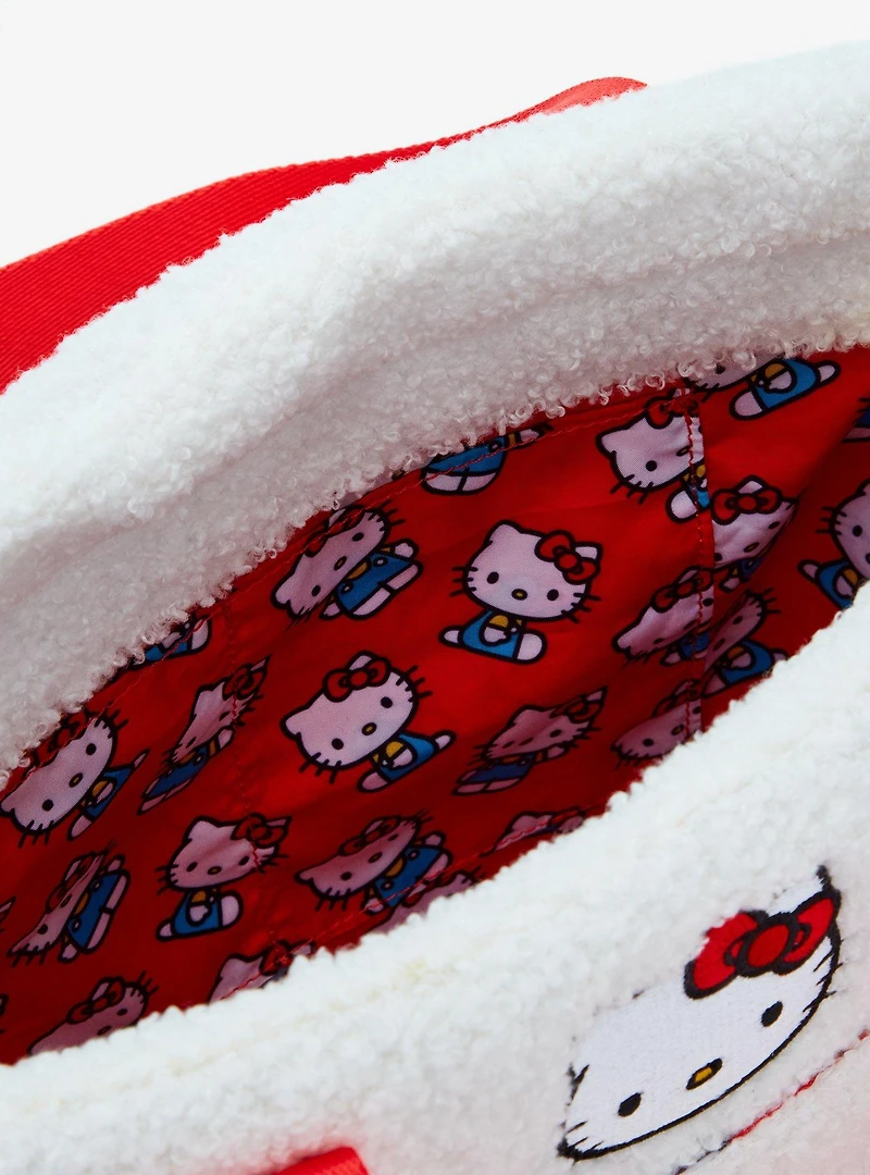 Loungefly Sanrio Hello Kitty Sherpa Tote with Coin Purse - BoxLunch Exclusive