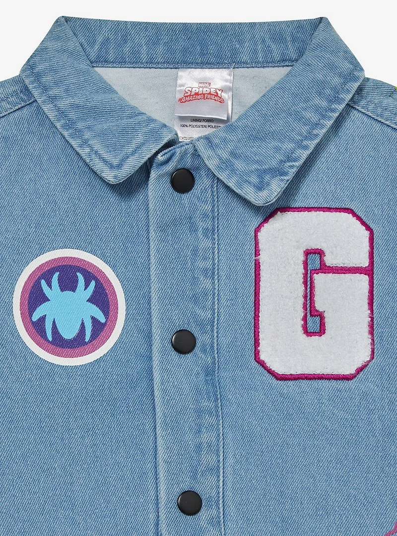Marvel Spidey and His Amazing Friends Ghost-Spider Toddler Denim Jacket - BoxLunch Exclusive