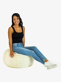 Mongolian Faux Fur Inflatable Ottoman