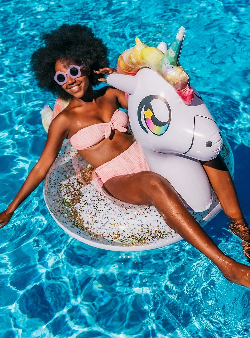 Glitter Unicorn 40" Beach and Pool Tube