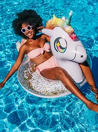 Glitter Unicorn 40" Beach and Pool Tube