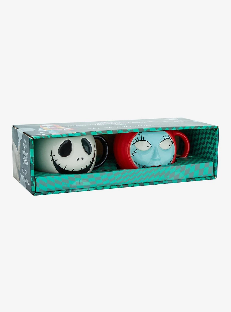 Disney The Nightmare Before Christmas Jack & Sally Figural Mug Set
