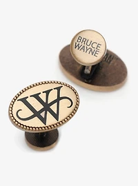 DC Comics Batman Bruce Wayne Monogram Gold Cufflinks