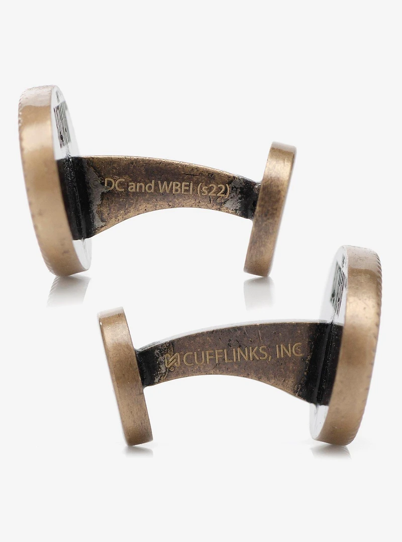 DC Comics Batman Bruce Wayne Monogram Gold Cufflinks