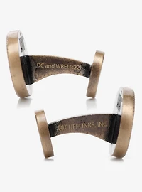DC Comics Batman Bruce Wayne Monogram Gold Cufflinks