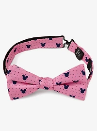 Disney Mickey Mouse Silhouette Pink Dot Pre-tied Bow Tie