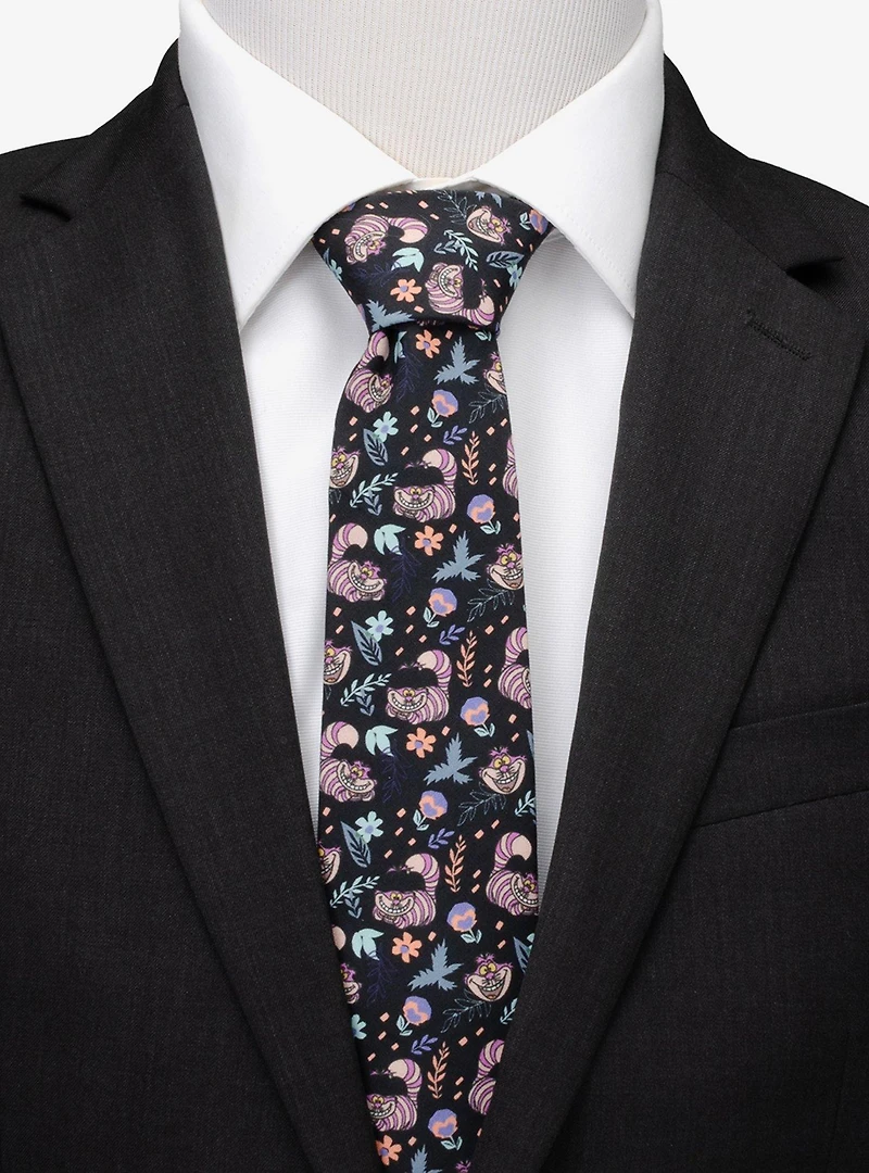 Disney Alice in Wonderland Cheshire Cat Black Men's Tie