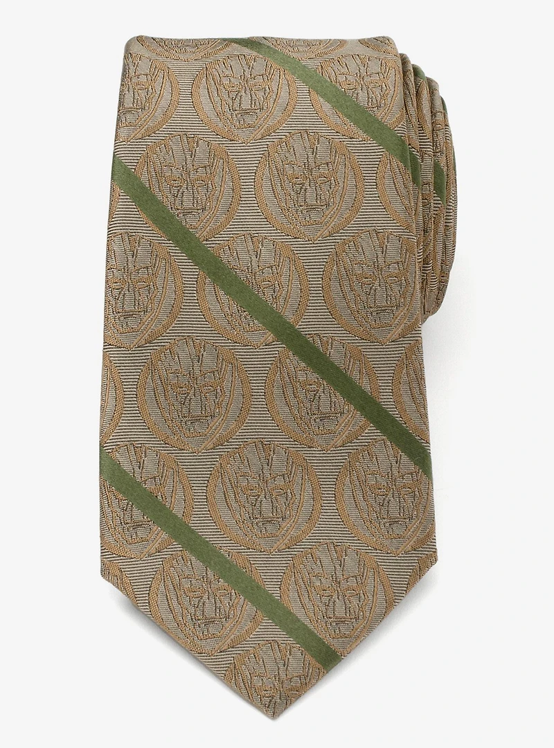 Marvel Groot Tan Striped Men's Tie