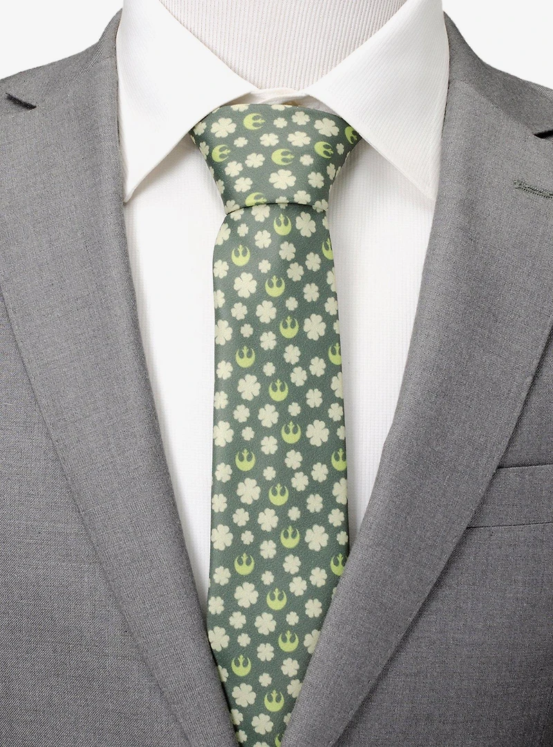 Star Wars Rebel Shamrock Lucky Rebels Green Men's Tie