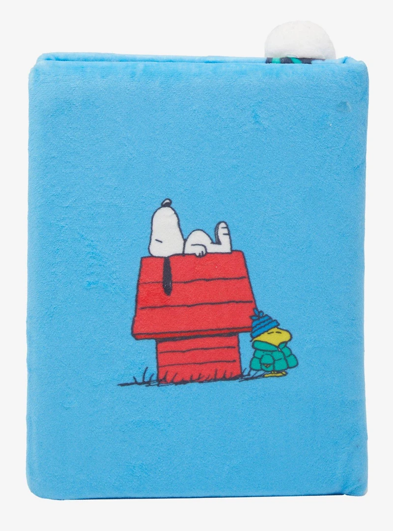 Peanuts Snoopy Puffer Jacket Plush Cover Journal