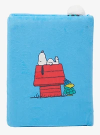 Peanuts Snoopy Puffer Jacket Plush Cover Journal
