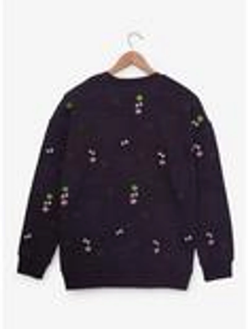 Her Universe Studio Ghibli® Spirited Away No-Face Embroidered Allover Print Crewneck — BoxLunch Exclusive
