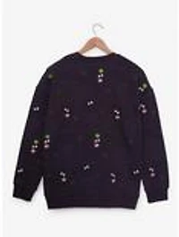 Her Universe Studio Ghibli® Spirited Away No-Face Embroidered Allover Print Crewneck — BoxLunch Exclusive