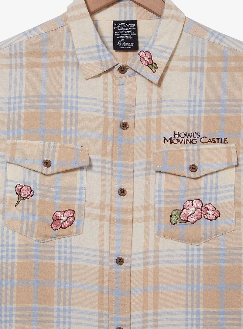 Our Universe Studio Ghibli Howl's Moving Castle Sophie & Howl Embroidered Flannel — BoxLunch Exclusive