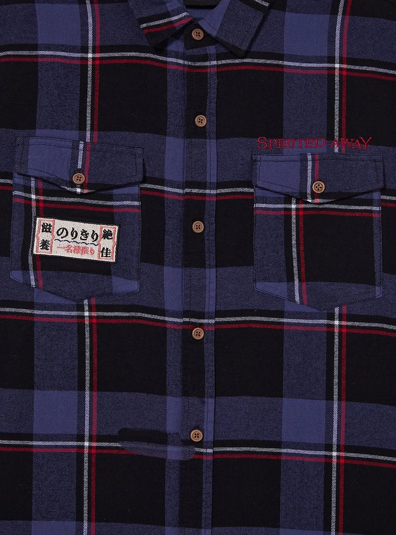 Our Universe Studio Ghibli Spirited Away No-Face & Chihiro Train Flannel — BoxLunch Exclusive