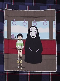 Our Universe Studio Ghibli Spirited Away No-Face & Chihiro Train Flannel — BoxLunch Exclusive