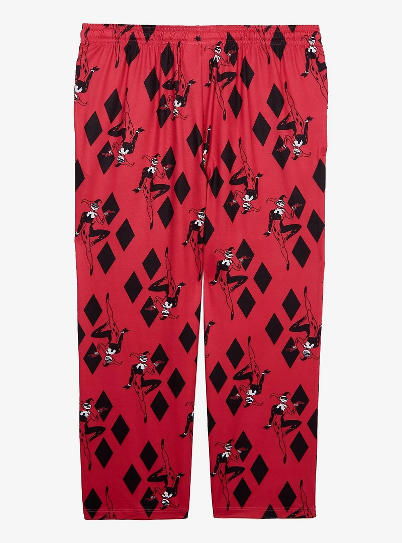 DC Comics Batman Harley Quinn Diamond Allover Print Women's Plus Sleep Pants — BoxLunch Exclusive