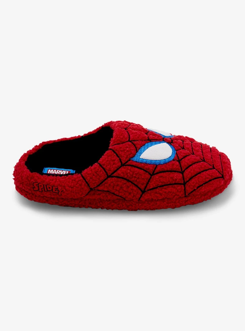 Marvel Spider-Man Mask Men's Sherpa Slippers — BoxLunch Exclusive